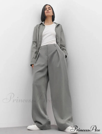Antia Elegant Trousers Gray / M