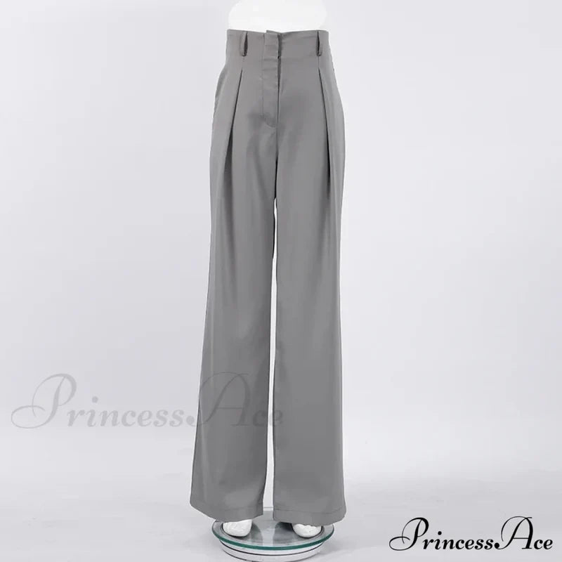 Antia Elegant Trousers Gray / L