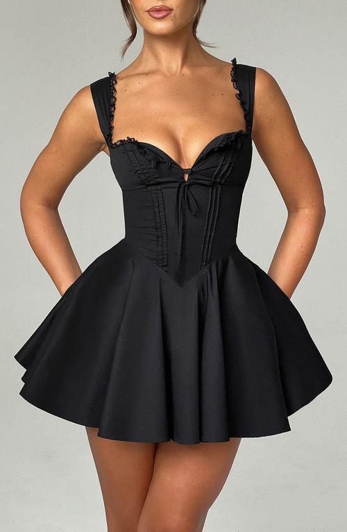 Antonella Mini Dress - Black Dress Babyboo Fashion Premium Exclusive Design
