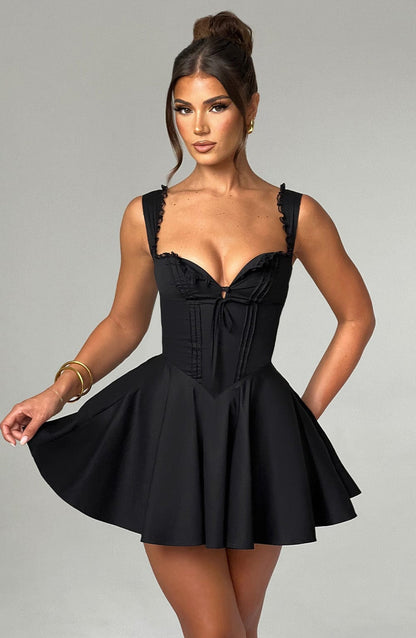 Antonella Mini Dress - Black Dress Babyboo Fashion Premium Exclusive Design