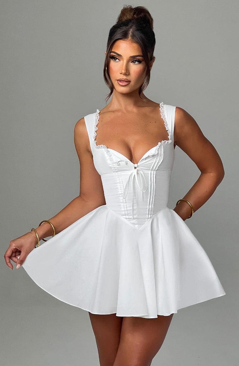 Antonella Mini Dress - Ivory Dress Babyboo Fashion Premium Exclusive Design