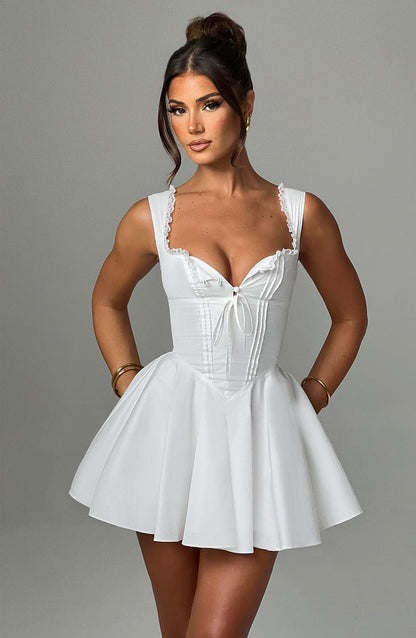 Antonella Mini Dress - Ivory Dress Babyboo Fashion Premium Exclusive Design