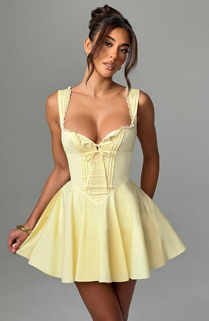 Antonella Mini Dress - Lemon Dress Babyboo Fashion Premium Exclusive Design