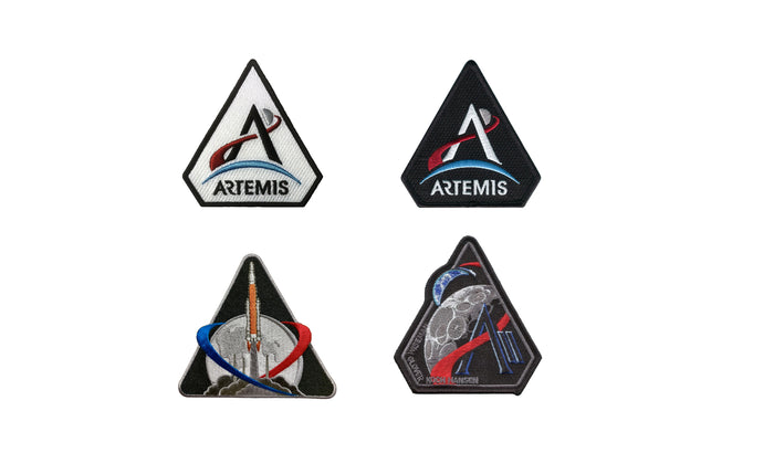 Artemis Program In White, Black, Artemis I, and Artemis II Patch Bundle - The Space Store