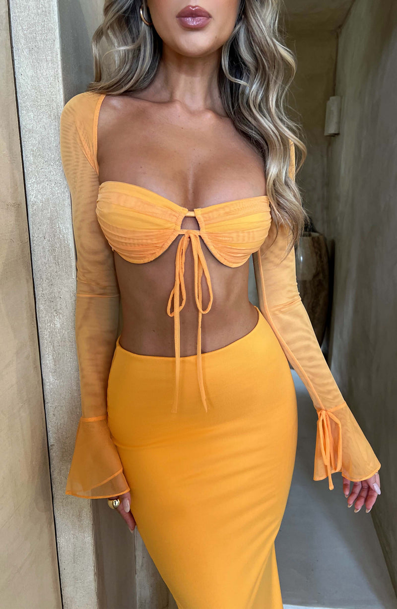 Astrid Maxi Skirt - Tangerine Babyboo Fashion Premium Exclusive Design