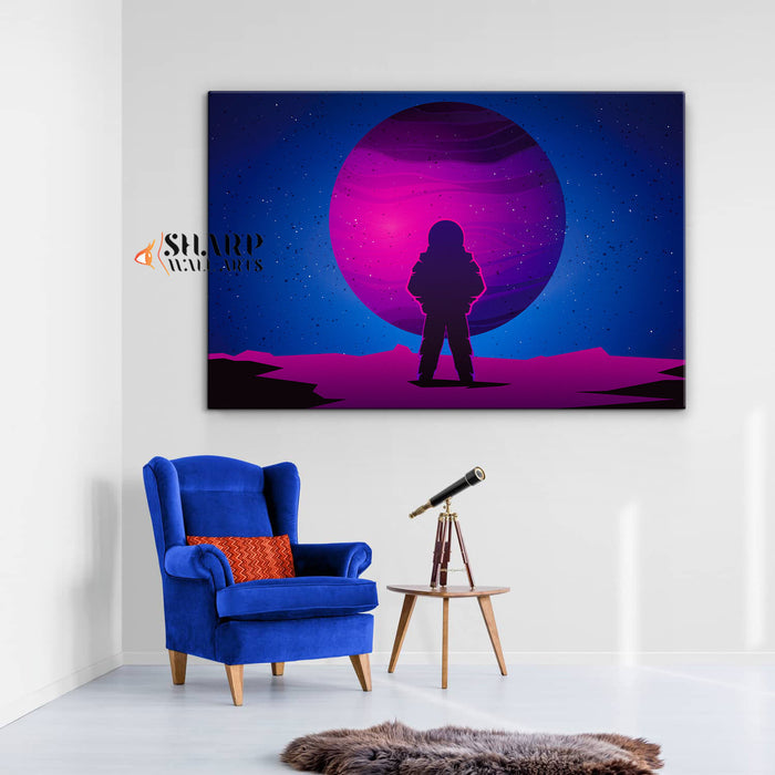 Astronaut Abstract Canvas Wall Art
