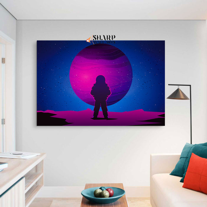 Astronaut Abstract Canvas Wall Art