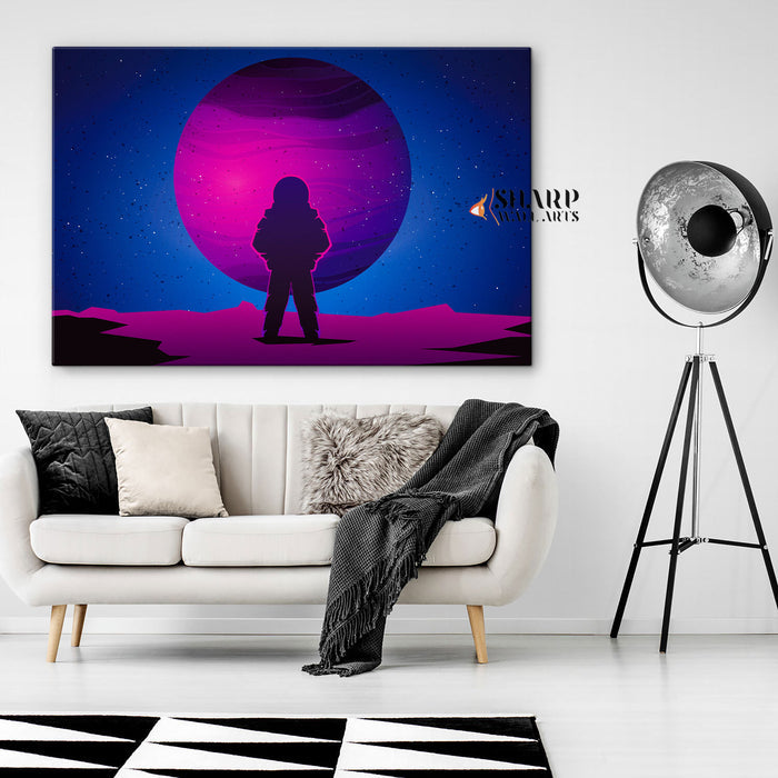 Astronaut Abstract Canvas Wall Art