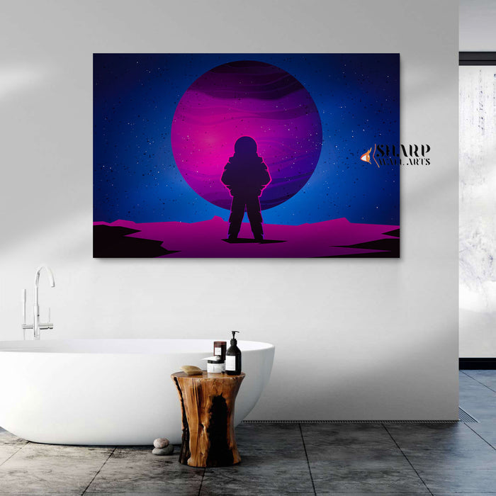 Astronaut Abstract Canvas Wall Art