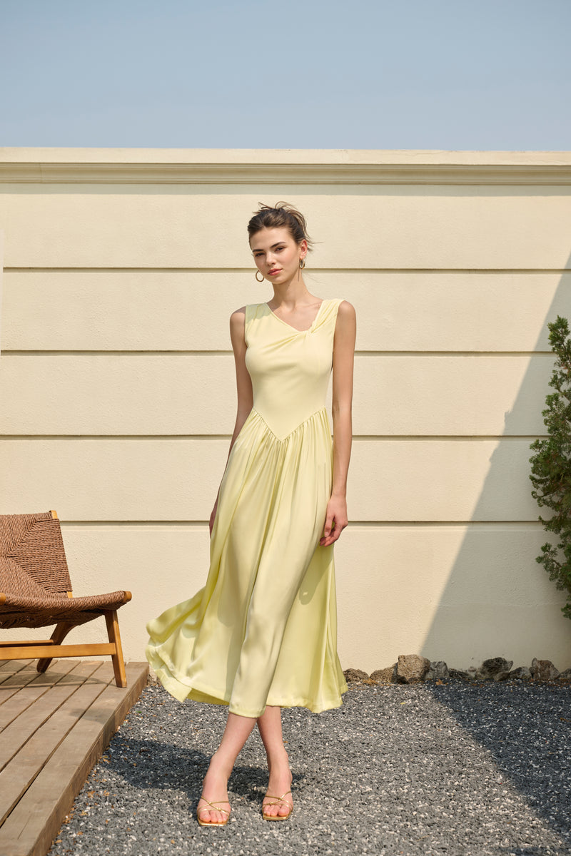 Asymmetrical patchwork dress