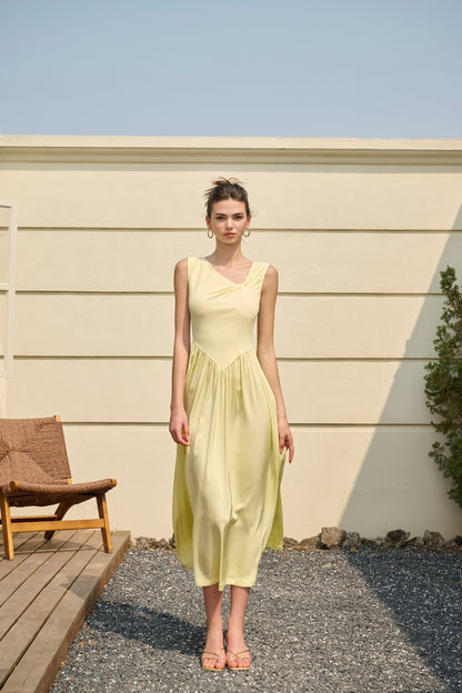 Asymmetrical patchwork dress
