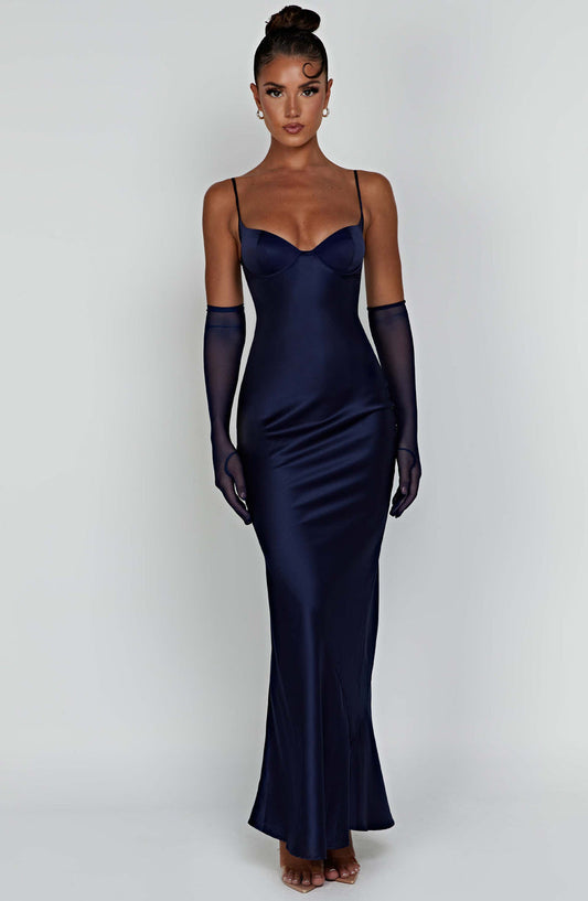 Athena Maxi Dress - Navy Dress Babyboo Fashion Premium Exclusive Design