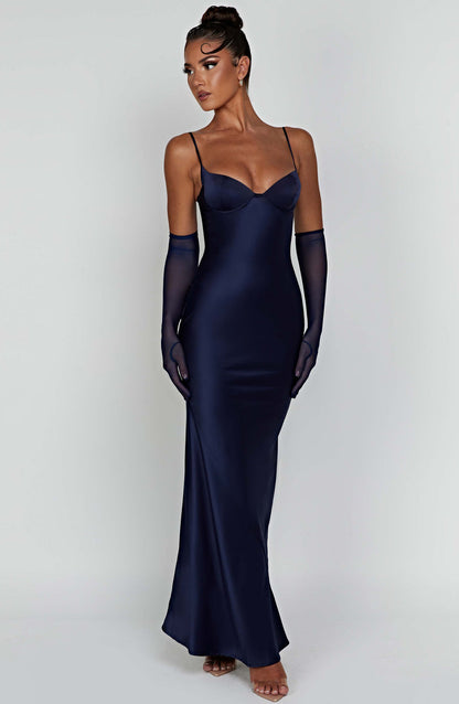 Athena Maxi Dress - Navy Dress Babyboo Fashion Premium Exclusive Design