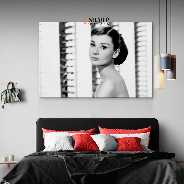 Audrey Hepburn Vintage Photo Wall Art Canvas