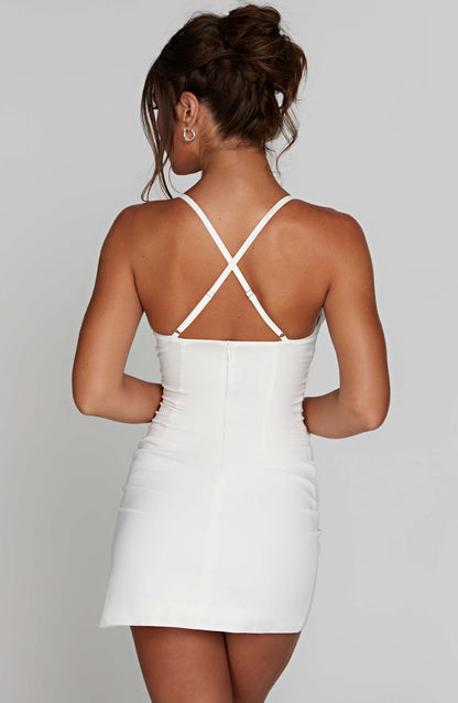 Aura Mini Dress - White Dress Babyboo Fashion Premium Exclusive Design