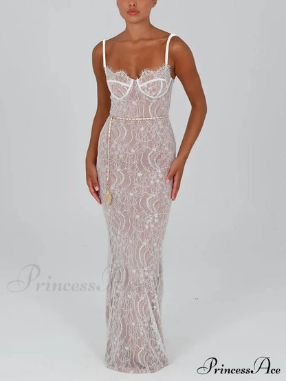 Avril Elegant Maxi Dress M / Black