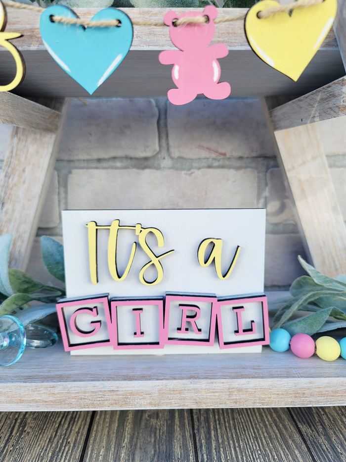 Baby Shower/Gender Reveal Tiered Tray Set- wholesale