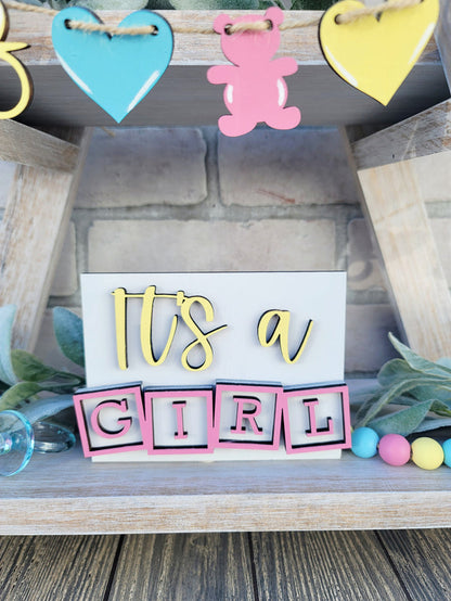 Baby Shower/Gender Reveal Tiered Tray Set- wholesale