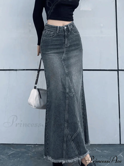 Back Slit Graceful Bodycon Maxi Dress Skirts