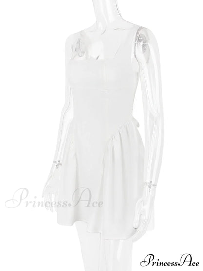 Backless Bow Stylish Mini Dress Pink / L