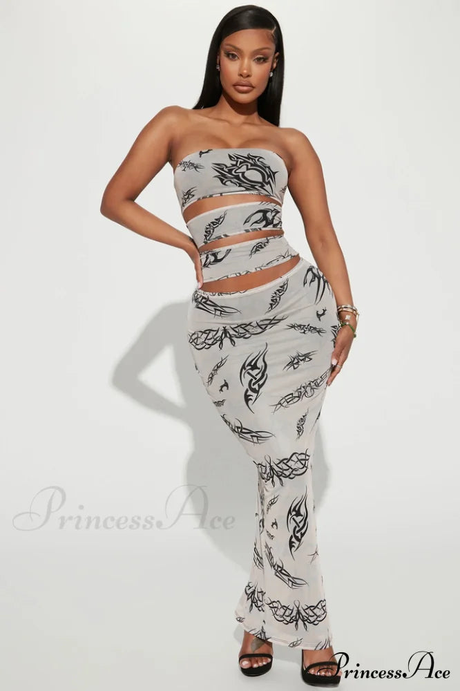 Bad Babe Stylish Mesh Maxi Dress