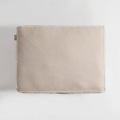 Bailey Pillow Dog Bed - Natural Herringbone - DUSK