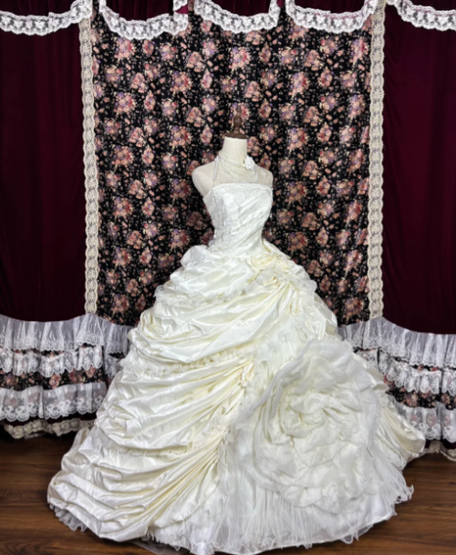 Ball Gown Ivory Wedding Dress Classy Sweet 16 Birthday Gown
