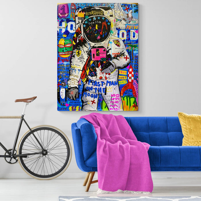 Banksy Astronaut Canvas Wall Art - SharpWallArts