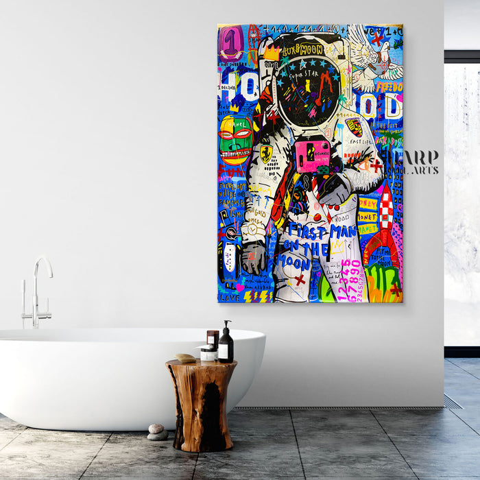 Banksy Astronaut Canvas Wall Art