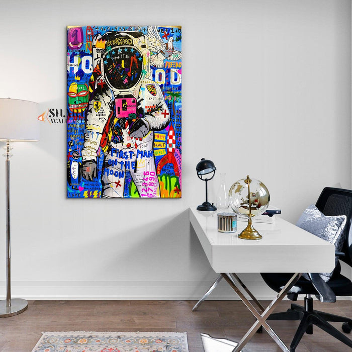 Banksy Astronaut Canvas Wall Art - SharpWallArts