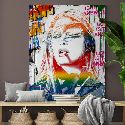Banksy Brigitte Bardot Canvas Wall Art - SharpWallArts