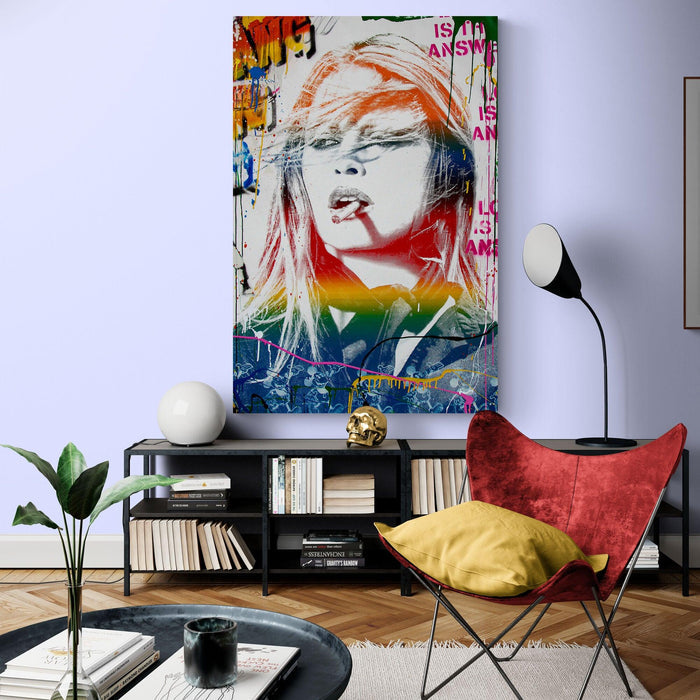 Banksy Brigitte Bardot Canvas Wall Art - SharpWallArts