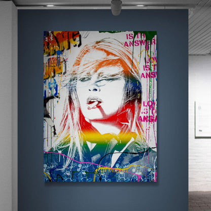 Banksy Brigitte Bardot Canvas Wall Art - SharpWallArts