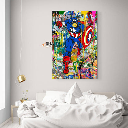 Banksy Captain Graffiti Canvas Wall Art - SharpWallArts
