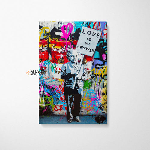 Banksy Love Is The Answer Canvas Wall Art - SharpWallArts