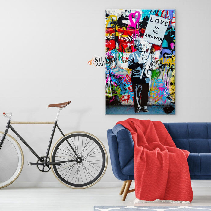 Banksy Love Is The Answer Canvas Wall Art - SharpWallArts