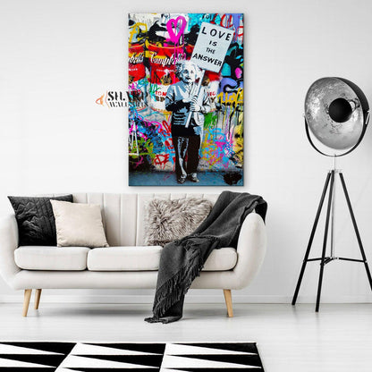 Banksy Love Is The Answer Canvas Wall Art - SharpWallArts