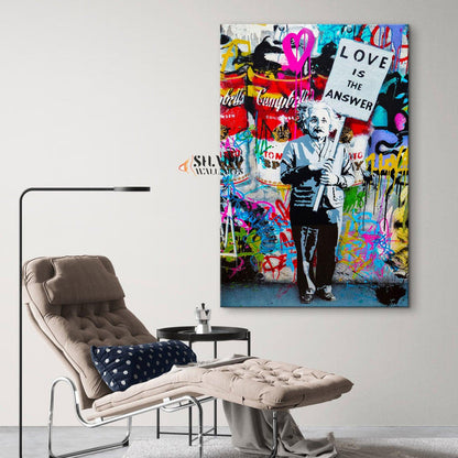 Banksy Love Is The Answer Canvas Wall Art - SharpWallArts