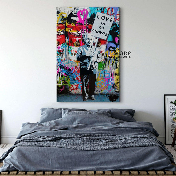 Banksy Love Is The Answer Canvas Wall Art - SharpWallArts