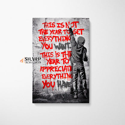 Banksy Quote Wall Art Canvas