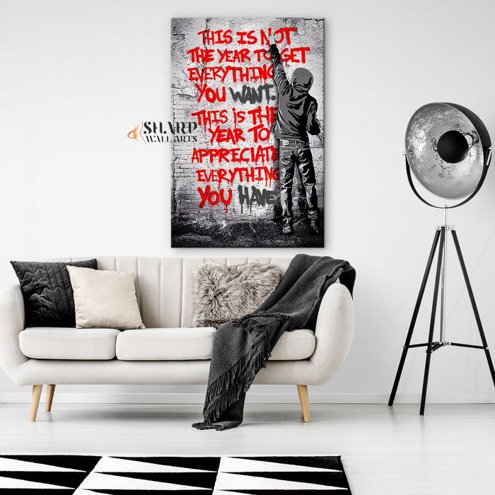 Banksy Quote Wall Art Canvas