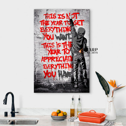 Banksy Quote Wall Art Canvas