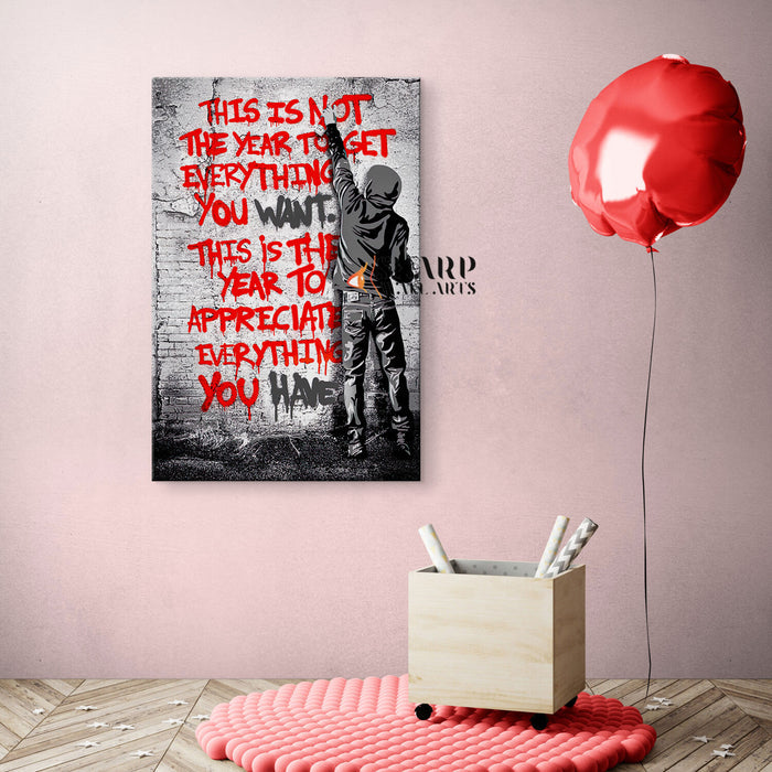 Banksy Quote Wall Art Canvas