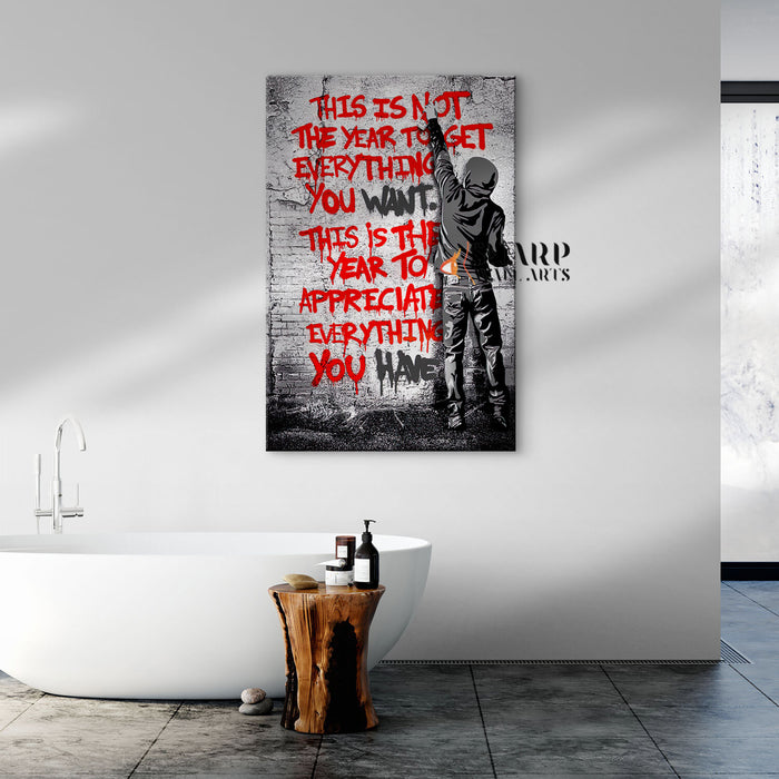 Banksy Quote Wall Art Canvas