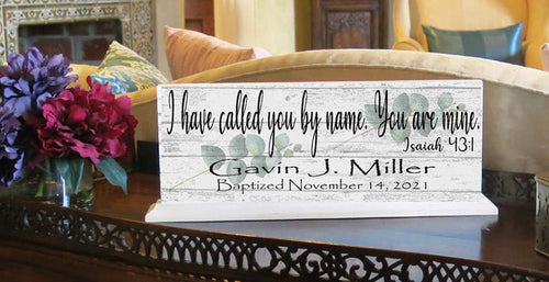 Personalized Baby Baptism Gift Plaque