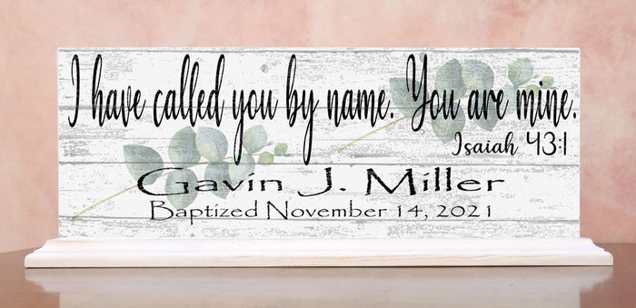 Unique Personalized Baptismal Gift Plaque