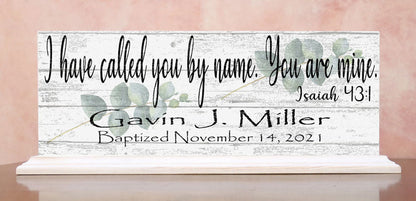 Unique Personalized Baptismal Gift Plaque