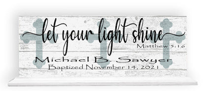 Baptism Gift Personalized Keepsake Present Let Your Light Shine - Broad Bay Personalized Gifts Shipped Fast