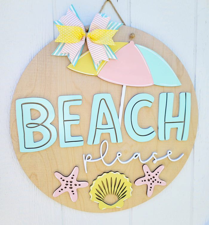 Beach Please Door Hanger- wholesale