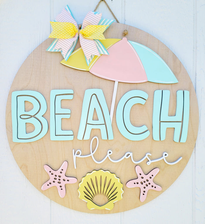Beach Please Door Hanger- wholesale